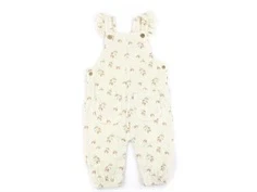 Lil Atelier turtledove strawberry loose overalls